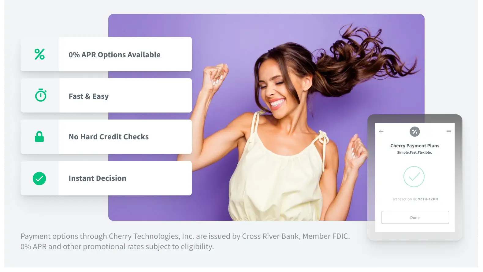 Cherry Payment Plans benefits